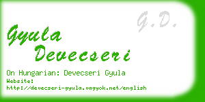 gyula devecseri business card